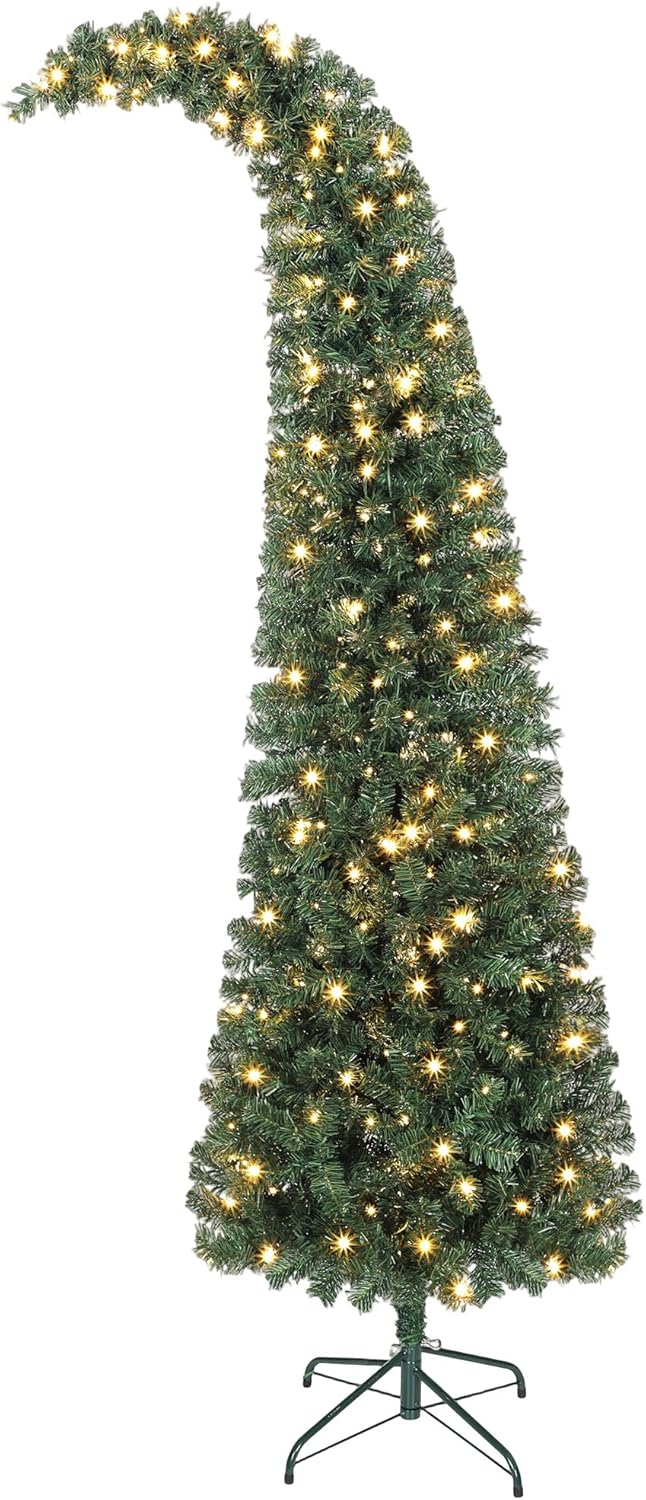 Whimsical Slim LED Christmas Tree - 300 Warm White Lights