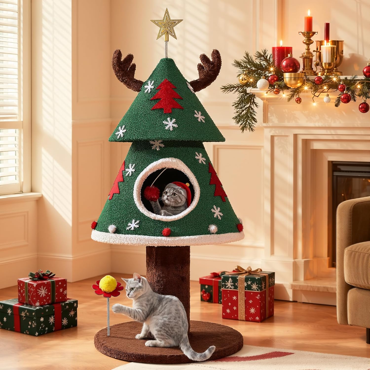 YITAHOME Christmas Cat Tree Furniture