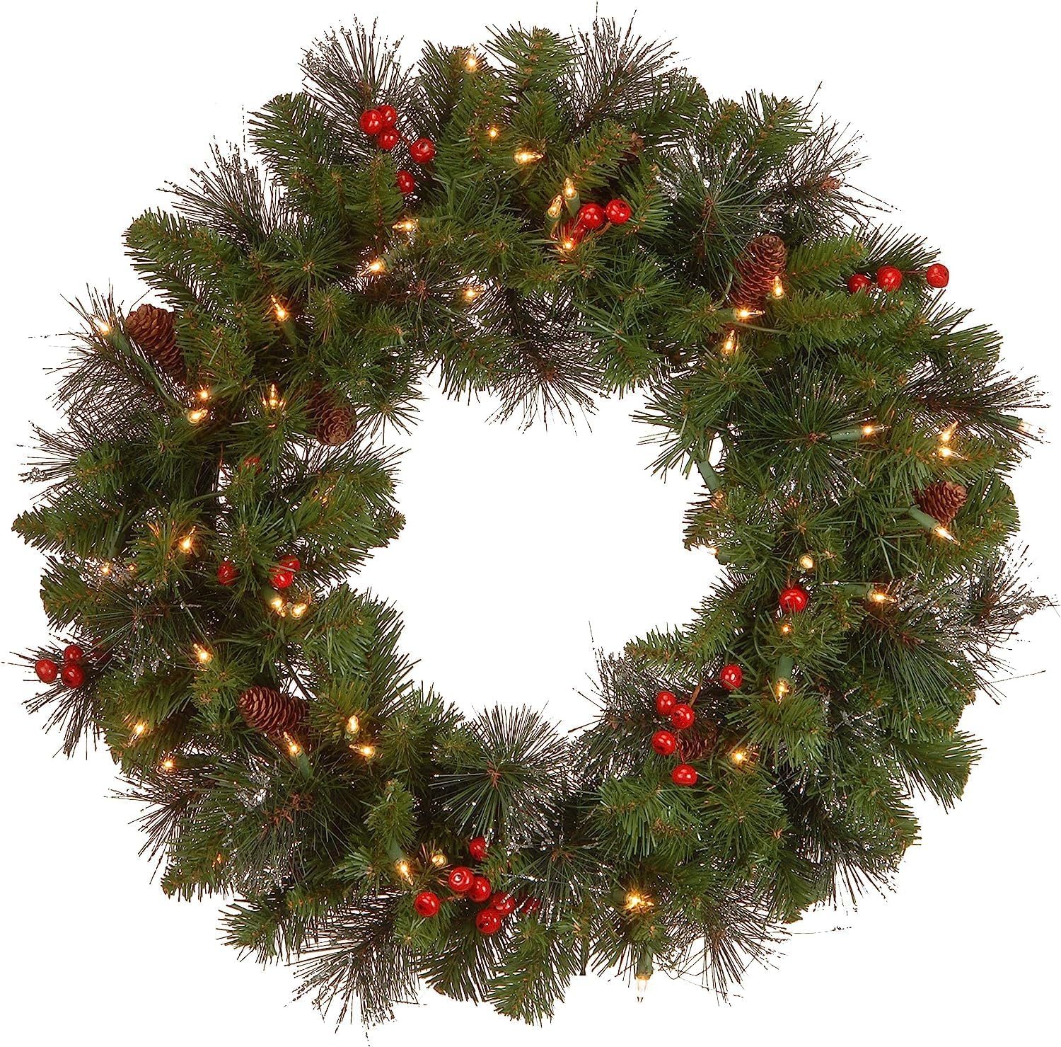 Pre-Lit Artificial Christmas Wreath - Decorate Your Home