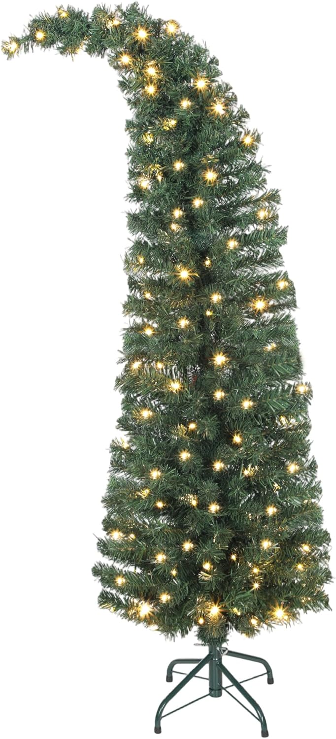 Whimsical Slim LED Christmas Tree - 300 Warm White Lights