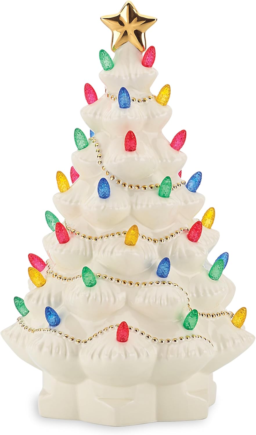 Lenox Light-Up Ceramic Christmas Tree Figurine