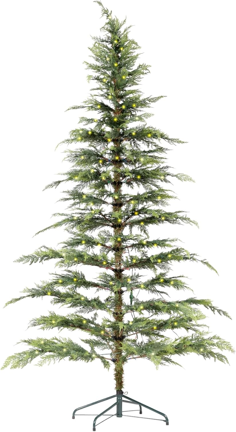 Pre-lit Cypress Artificial Christmas Tree - 7.2FT