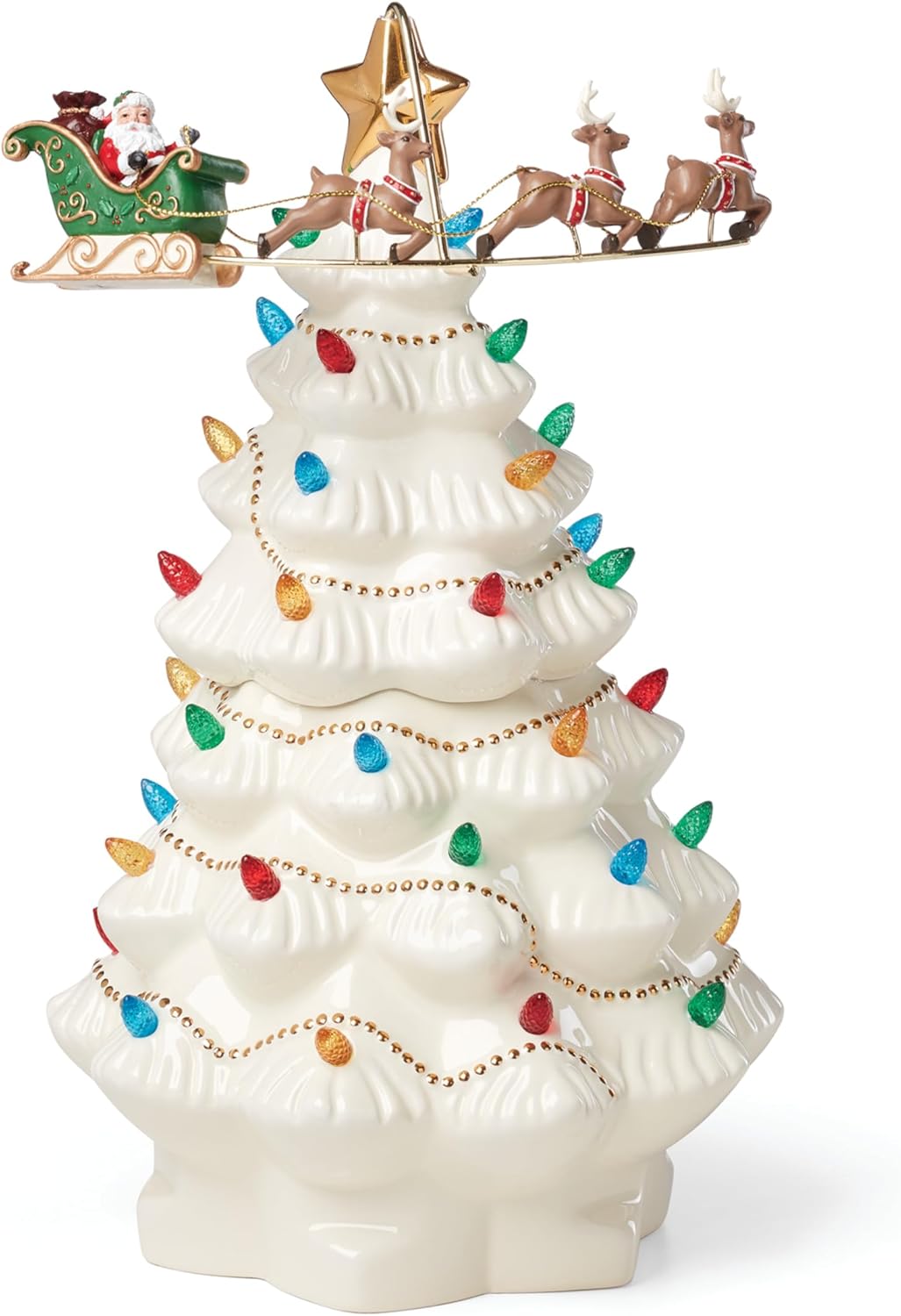 Lenox Light-Up Ceramic Christmas Tree Figurine