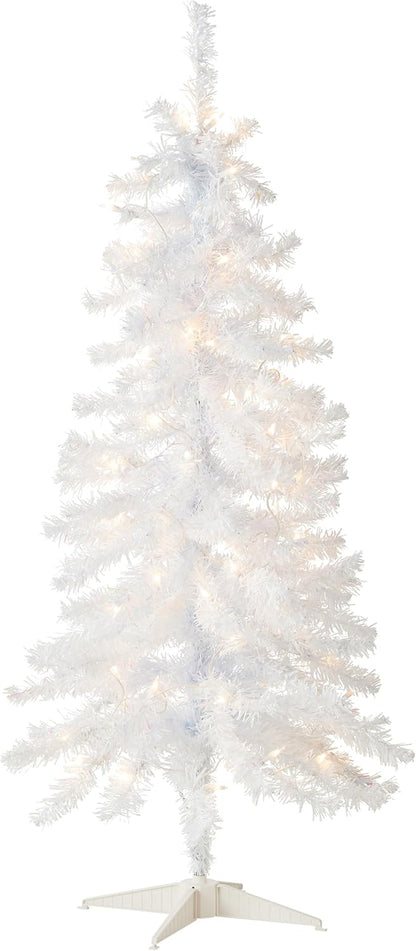 4ft Pre-Lit Tinsel Artificial Christmas Tree - 70 Clear Lights
