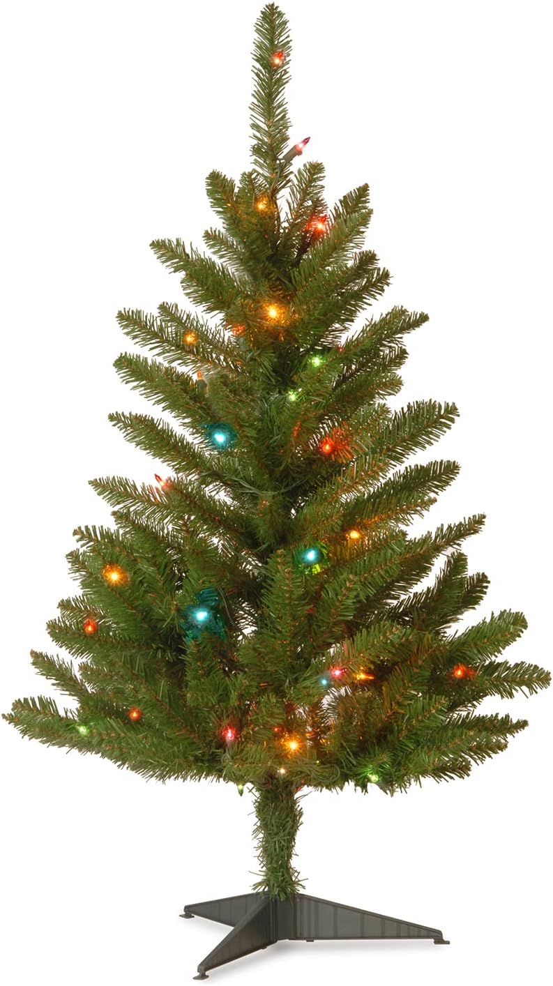 National Tree Co. 3ft Pre-Lit Kingswood Fir Christmas Tree