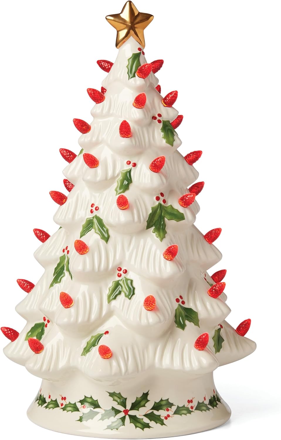 Lenox Light-Up Ceramic Christmas Tree Figurine