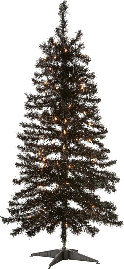 4ft Pre-Lit Tinsel Artificial Christmas Tree - 70 Clear Lights