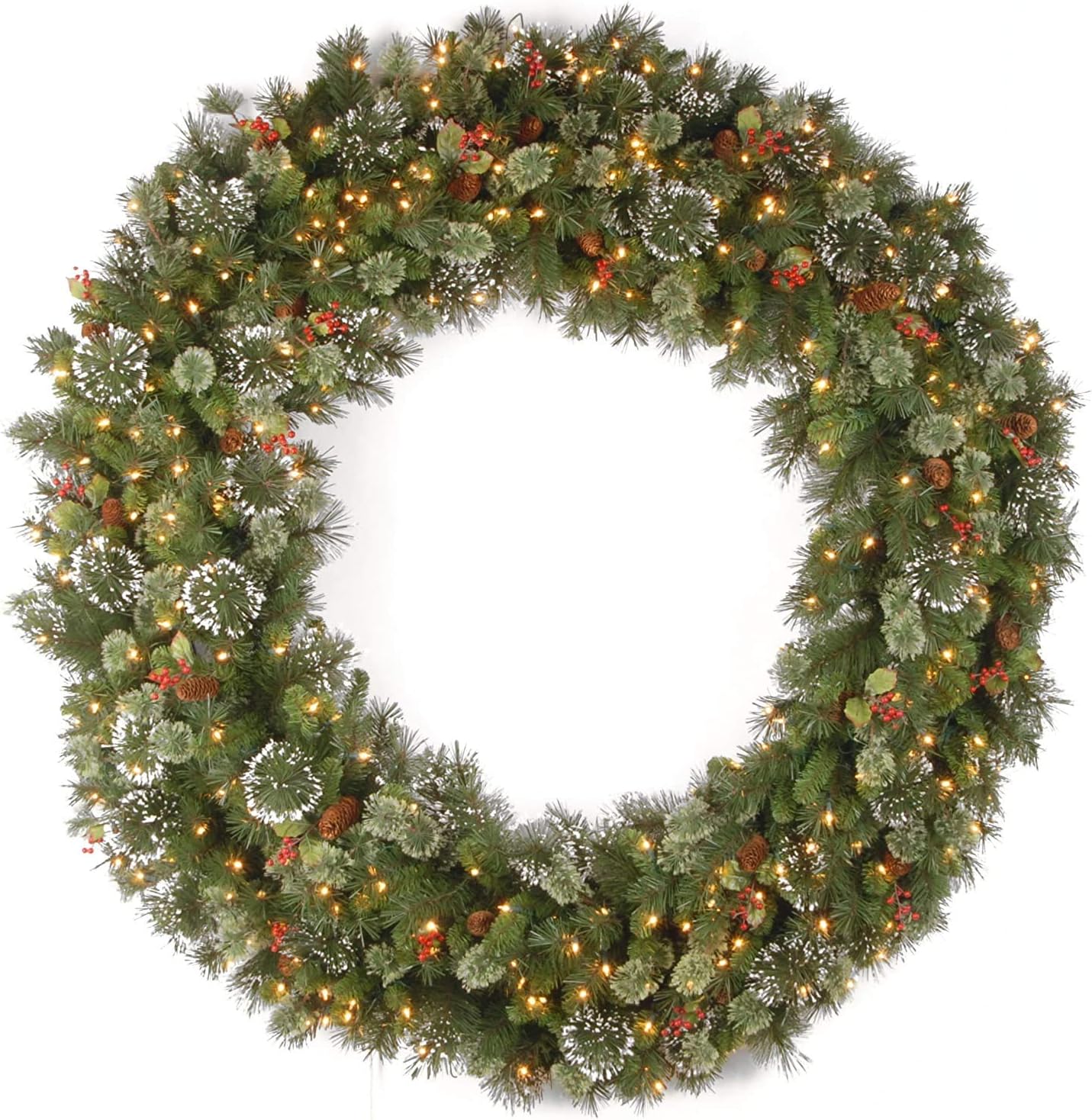 Pre-Lit Artificial Christmas Wreath - 24-60"