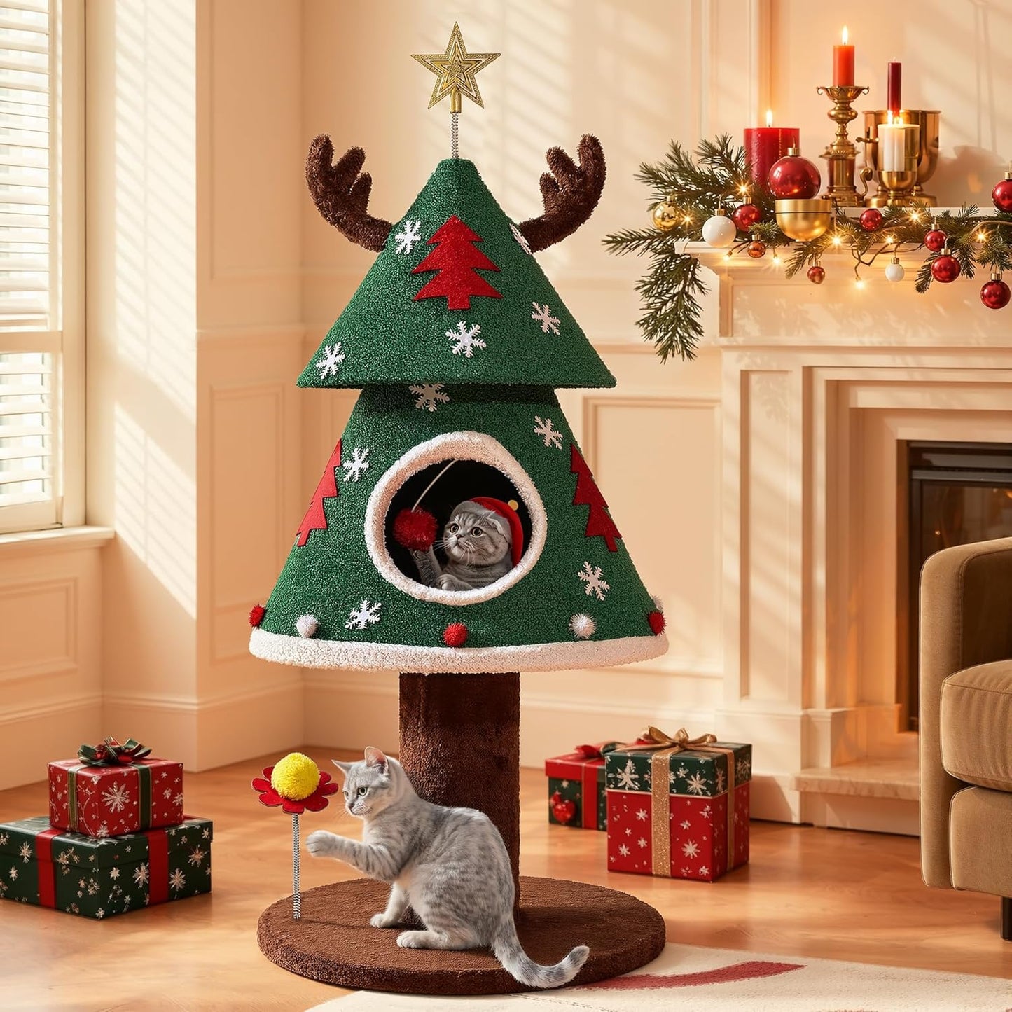 YITAHOME Christmas Cat Tree Furniture