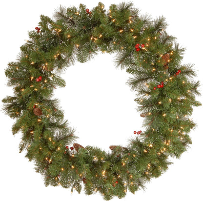 Pre-Lit Artificial Christmas Wreath - Decorate Your Home