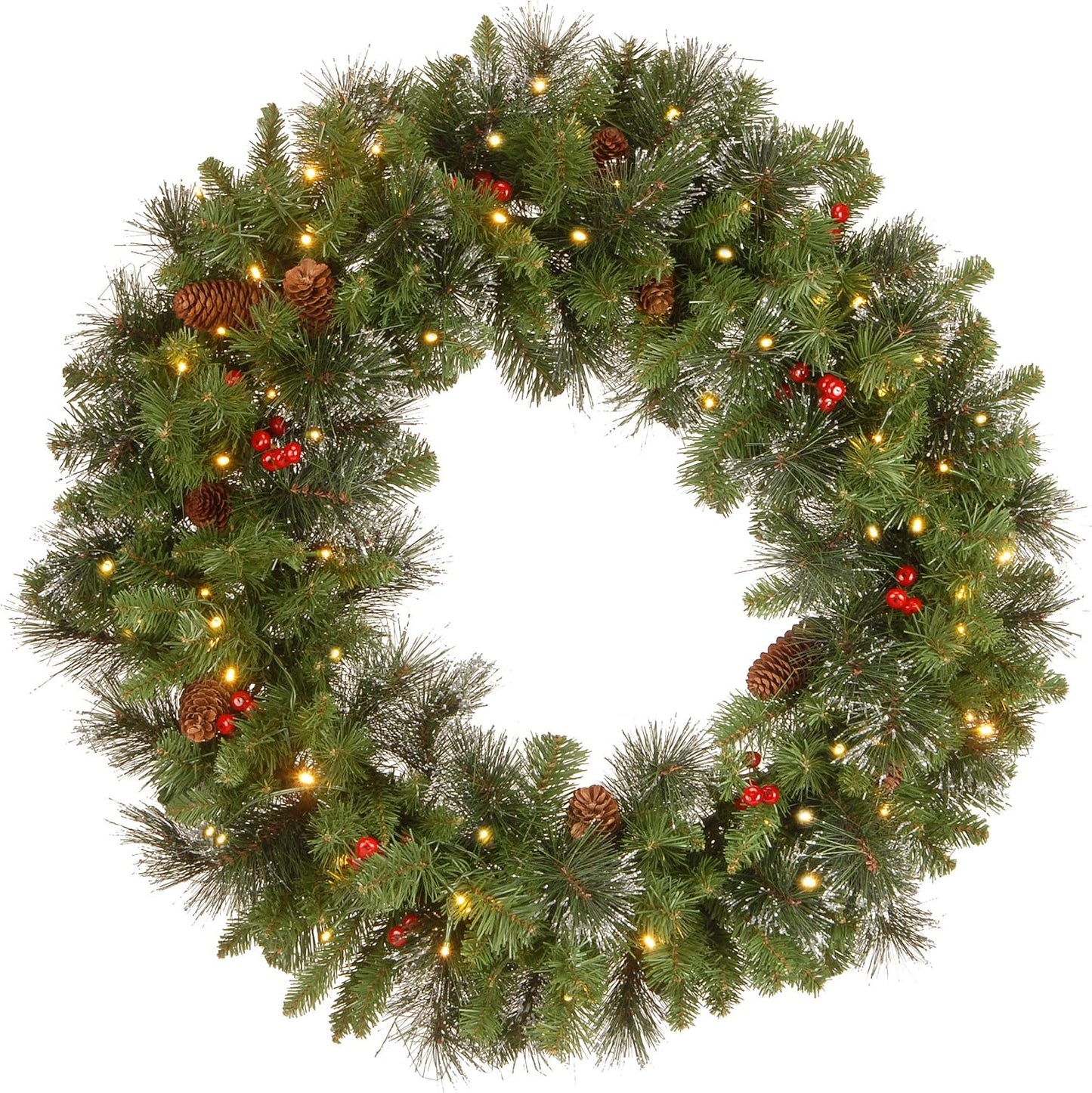 Pre-Lit Artificial Christmas Wreath - Decorate Your Home