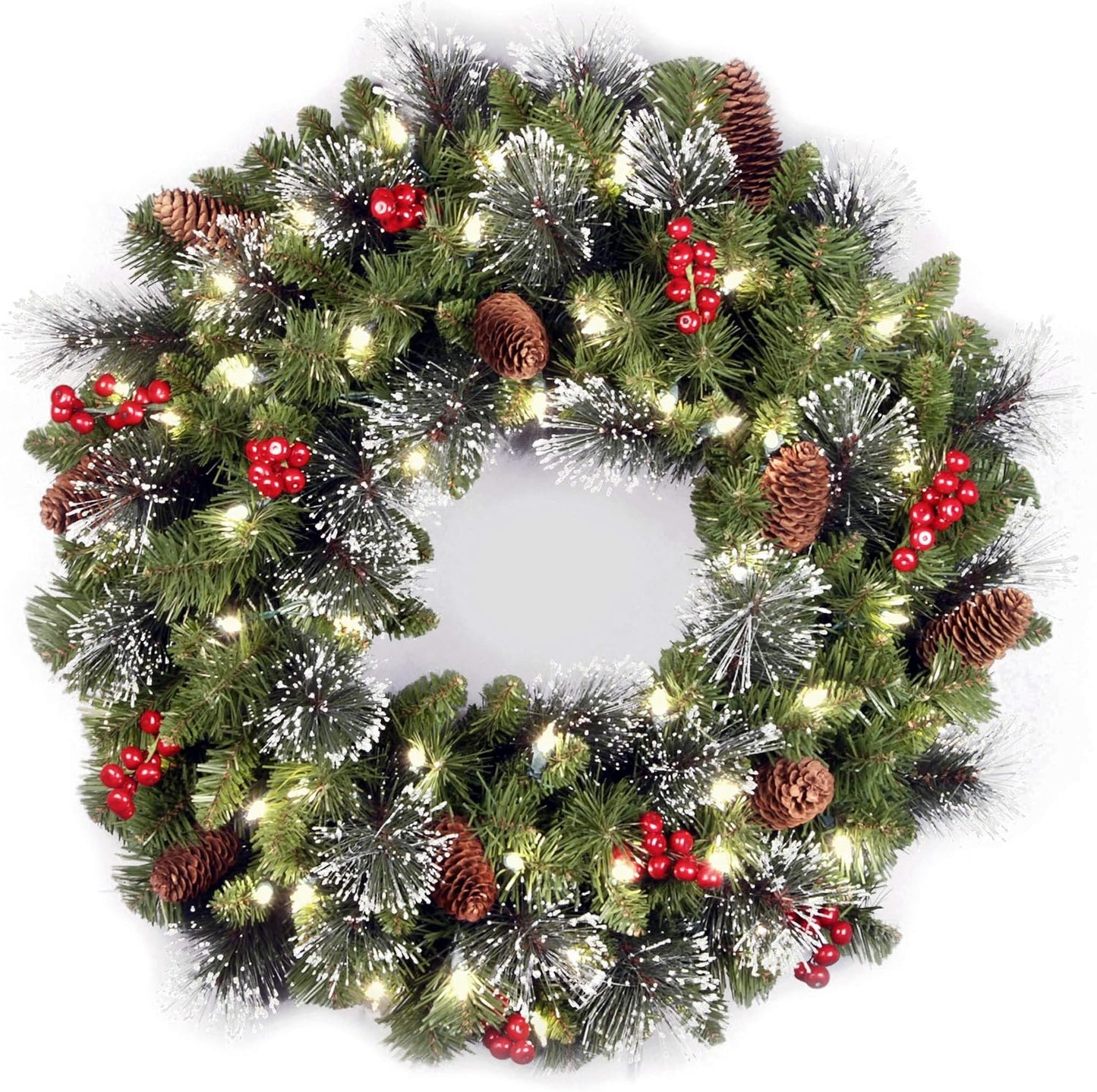 Pre-Lit Artificial Christmas Wreath - Decorate Your Home