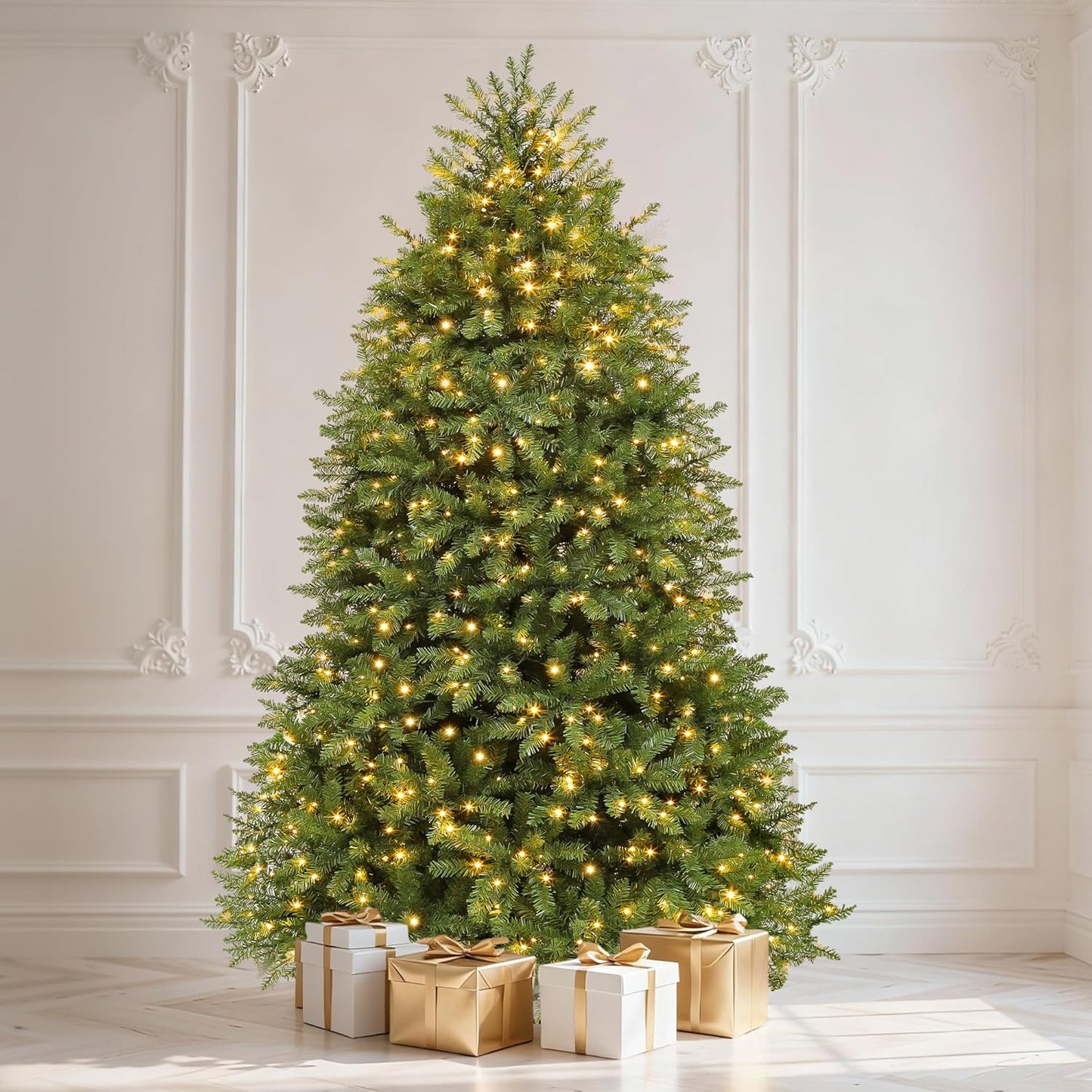 DWVO 6ft Prelit Christmas Tree - 300 Lights, 11 Modes