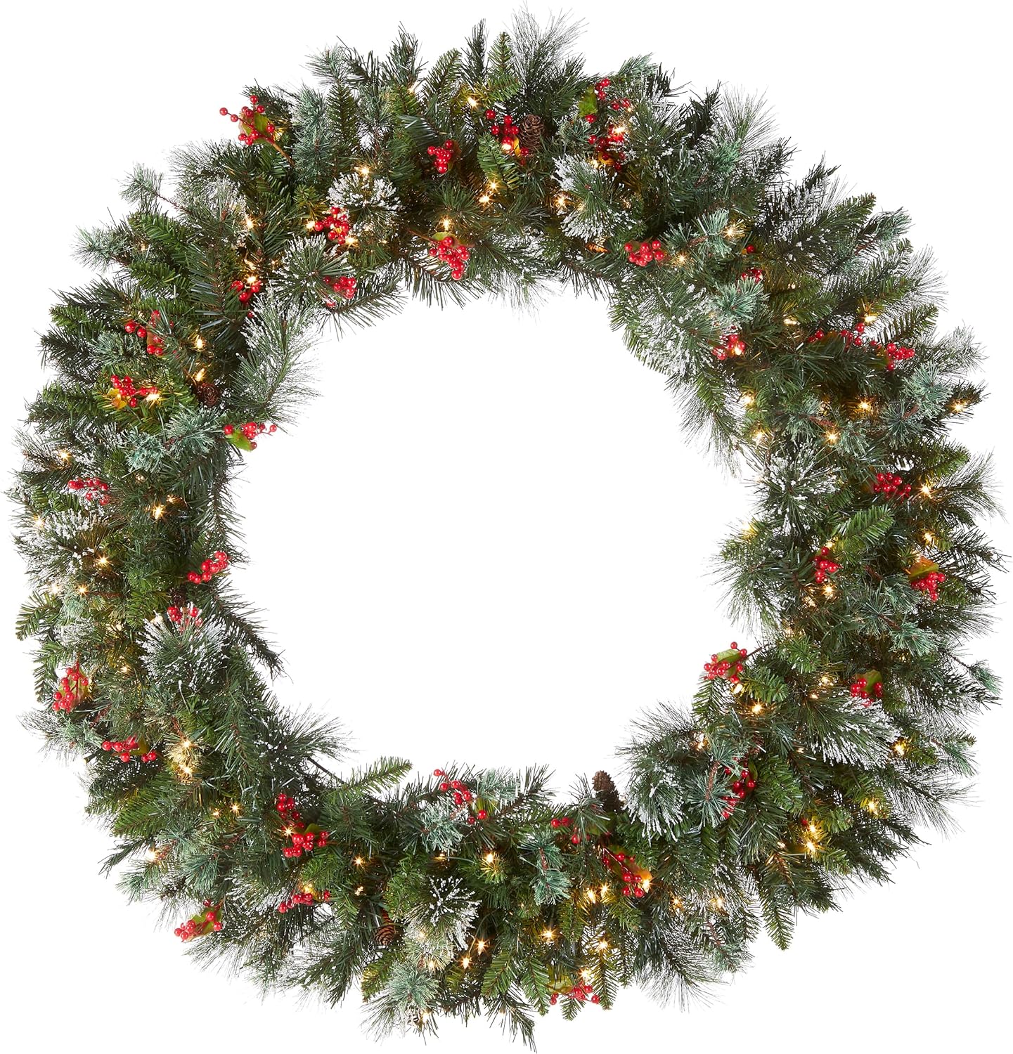 Pre-Lit Artificial Christmas Wreath - 24-60"